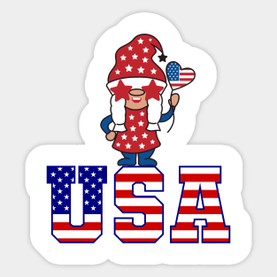 4th of july independent gnome Sticker